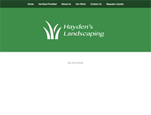 Tablet Screenshot of haydenslandscapeinc.com
